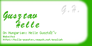 gusztav helle business card